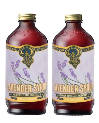 Portland Syrups Lavender Syrup - Lavender Beverage Concentrate for Tea, Matcha, Coffee, Sodas, and Baking - Floral Flavor for Crafting Refreshing Drinks - 12 oz Bottle, 24 Servings, Pack of 2