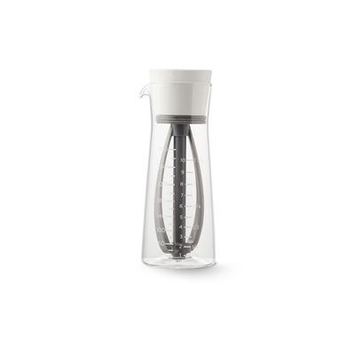Chef&#39;n Salad Dressing Mixer, Baking White/Vintage Indigo