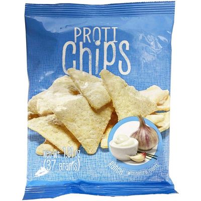 ProtiWise Ranch Protein Chips | High Protein 15g, High Fiber | Gluten-Free, Low Calorie, Low Carb Snack | Guilt-Free Healthy Snacks | 7/Bags