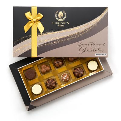 CARIANS Chocolate Gourmet Truffles Box, Belgium Chocolate Limited Edition, Chocolate Gift, Gourmet Chocolate Basket, Assortment of Milk, Dark, White Chocolate, Chritmas, Holiday, Thanksgiving Gifts
