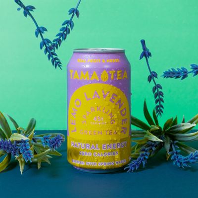 Sparkling Lemo Lavender Green Tea by Tama Tea - Made with Real Fruit &amp; Herbs - Zero Sugar, Zero Calories, Non-GMO - Naturally Energizing Green Tea High in Antioxidants &amp; Nootropics - 12 oz Pack of 12