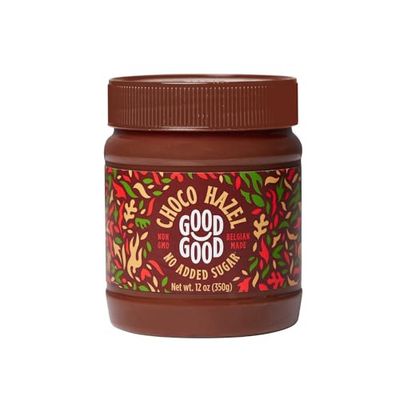 GOOD GOOD No Added Sugar Belgian Choco Hazel Spread - Chocolate Spread with Natural Sweeteners - Gluten Free - Vegetarian Friendly - 12oz / 350g (Pack of 1)