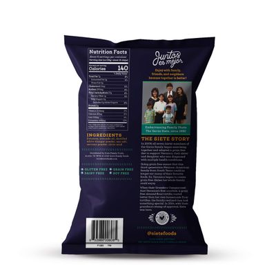 Siete Grain Free Potato Chips | Kettle Cooked | Gluten Free Chips | Vegan Snacks | Non GMO | Sea Salt &amp; Vinegar, 5.5 Ounce (Pack of 6)
