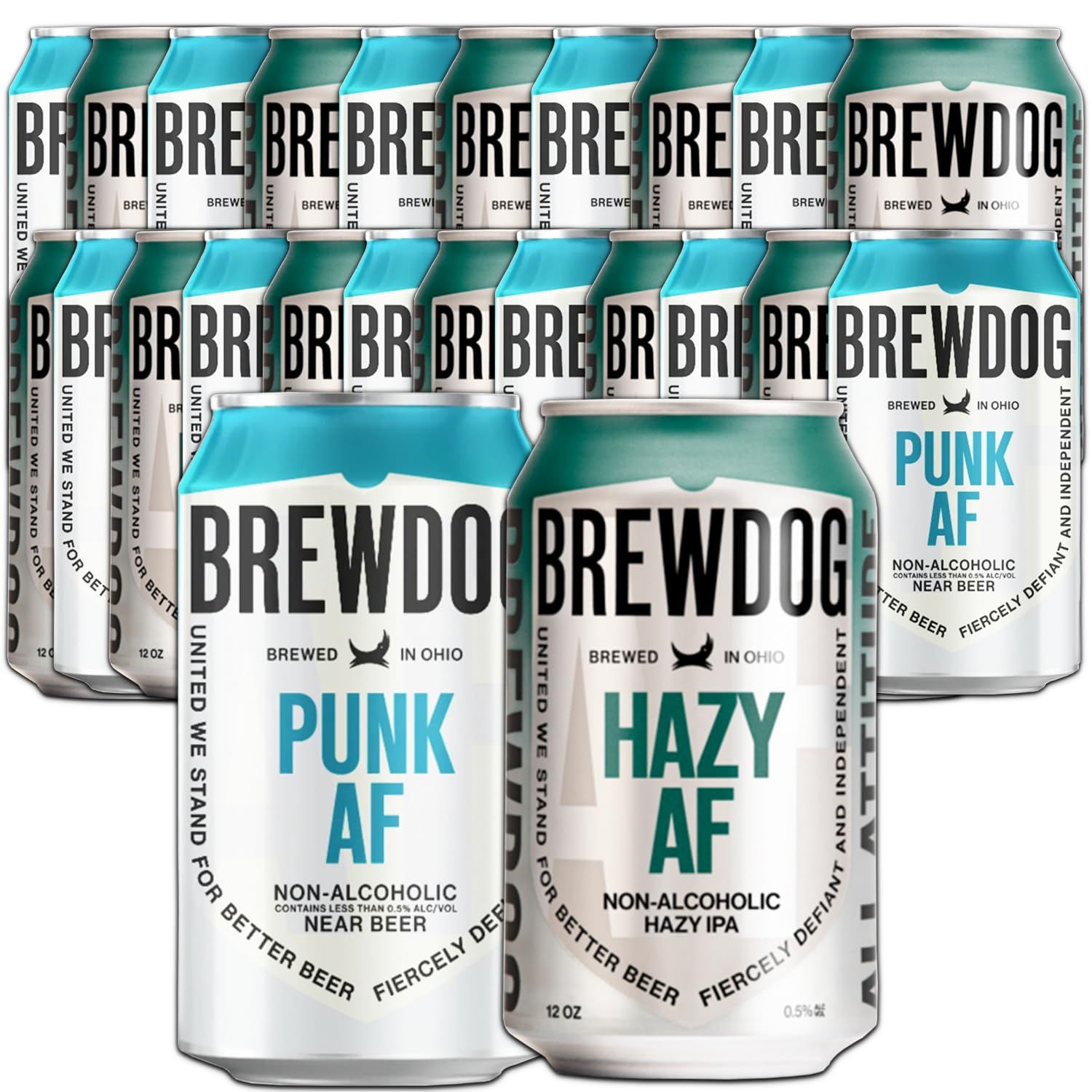 BrewDog 24 IPA Mixed Pack, Non-Alcoholic Pack | IncludesHazy, &amp; Punk | 12oz Cans