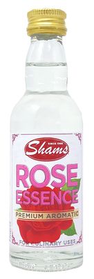 Shams Premium Concentrated Rosewater, Rose Essence 1.69 Ounce - Rose Water For Cooking, Baking, Desserts, Skincare - Gluten-Free, Preservative-Free, Vegan and Sugar-Free (Rose)