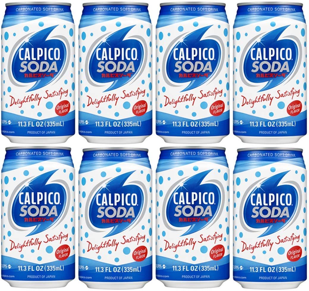 CALPICO SODA, Carbonated Soft Drink, Hint of Citrus Flavor, Japanese Soda, Made with CALPICO and Carbonated Water. 11.3oz Can (Pack of 8)