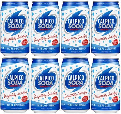 CALPICO SODA, Carbonated Soft Drink, Hint of Citrus Flavor, Japanese Soda, Made with CALPICO and Carbonated Water. 11.3oz Can (Pack of 8)
