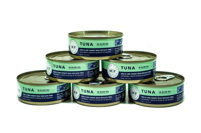 Mind Fish Pole &amp; Line Skipjack Tuna in Olive Oil (Pack of 6)