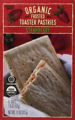 Trader Joe&#39;s Organic Frosted Toaster Strawberry Pastries (2 Pack)