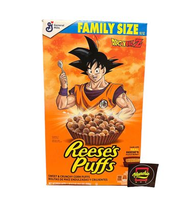 Puffs X Dragon Ball Z Limited Editon Cereal by Munchie Box Curations (1) Family Size 19.7 Oz, MAJIN BUU)