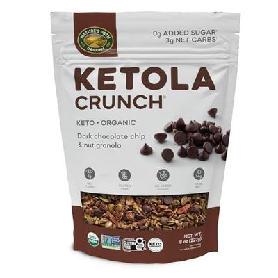Nature&#39;s Path Organic Ketola Crunch Dark Chocolate Chip &amp; Nut Granola, 8 oz (Pack of 1), Gluten Free, Non-GMO, Fair Trade