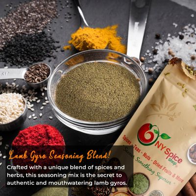 NY Spice Shop Lamb Gyro Greek Seasoning Blend - Savory Herb &amp; Spice Mix for Cooking - Gyros Grek Seasonings Spices (6 Oz)
