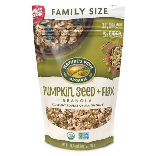 Nature&#39;s Path Organic Pumpkin Seed + Flax Granola, 24.7 oz (Pack of 1), Non-GMO