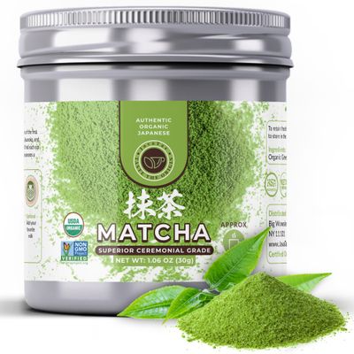 Javatae Organic Matcha Powder | Organic Superior Ceremonial Grade Matcha Green Tea Powder from Shizuoka Japan | Unsweetened Keto Matcha Powder | USDA Certified Organic | 30 servings | 30g (1.06oz) Tin