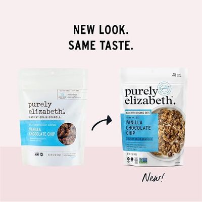 Purely Elizabeth Cookie Granola Chocolate Chip 22 oz. Budle, with Nutri Health One Collagen 30 ct.