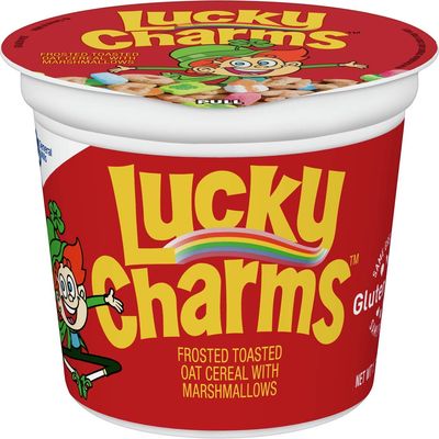 Lucky Charms Gluten Free Cereal with Marshmallows, 1.7 Oz Single Serve Cereal Cup, 6 Count (Pack of 10)