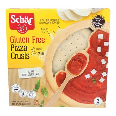 Schar - Pizza Crust - Certified Gluten Free - No GMO&#39;s, Wheat or Lactose- (2 - 5.3 oz) 4 Pack