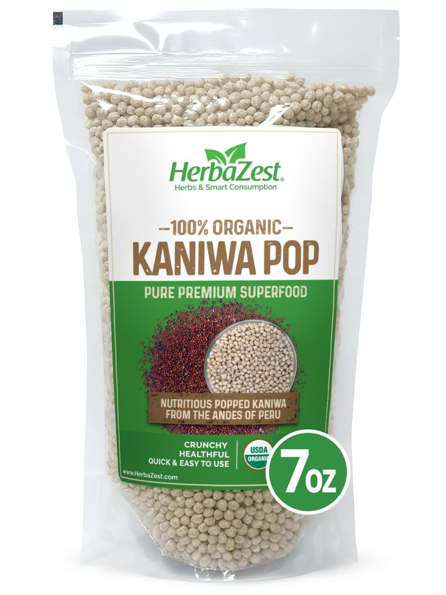 HerbaZest Kaniwa Pop Organic - 7oz - Vegan &amp; Gluten Free Superfood - Wholesome Addition to Yogurt &amp; Cereal, Granola &amp; Muesli, Salads &amp; Desserts