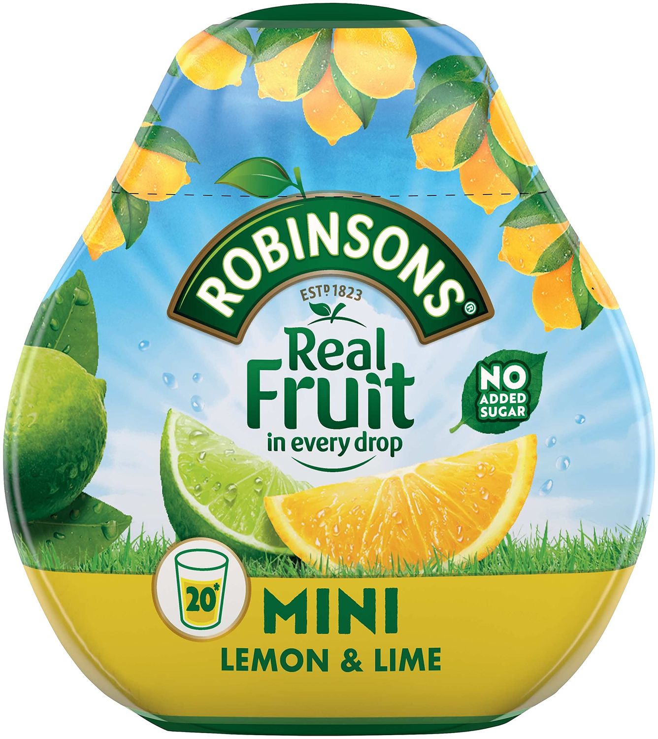 Robinsons Squash&#39;d Lemon &amp; Lime No Added Sugar 66ml (Pack of 2)