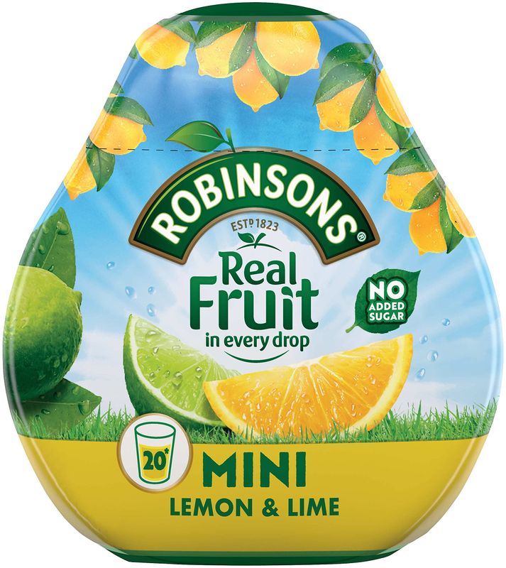 Robinsons Squash&#39;d Lemon &amp; Lime No Added Sugar 66ml (Pack of 2)