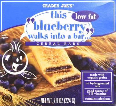 Trader Joe&#39;s Walks Into a Bar Cereal Bar Bundle - 4 Items: (1) 6 Bar Box Each Flavor: Blueberry, Fig, Strawberry &amp; Apple (24 Bars Total)