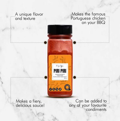 A Spice Affairs Piri Piri Spices - 275g (9.7 oz) - Piri Piri BBQ and Portuguese Chicken, Spice Blends and Seasonings - Herbs, Spice Blends &amp; Seasonings