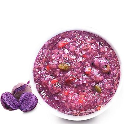 Grape Purple Potato Amorphophallus Congee 10.58oz/300g (30gx10 pieces) Meal breakfast instant oatmeal red jujube breakfast porridge