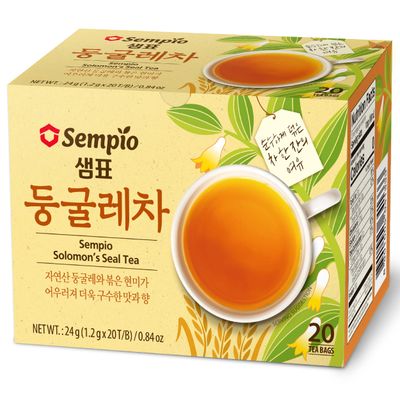 Sempio Solomon&#39;s Seal Tea (20 Tea Bags) - Earthy, Robust Drink for All-Day-Long. Sugar-Free, Caffeine-Free