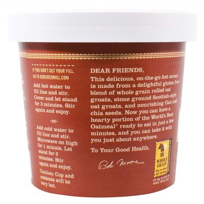 Bob's Red Mill Gluten-Free Oatmeal Cup &amp; Maple, Brown Sugar, 2.15 Ounce (Pack of 6)