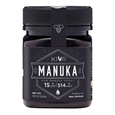 Kiva Raw Manuka Honey - Certified UMF 15+, MGO 514+ 100% Pure Genuine New Zealand, Non-GMO, Traceable (8.8oz/250g Bottle)