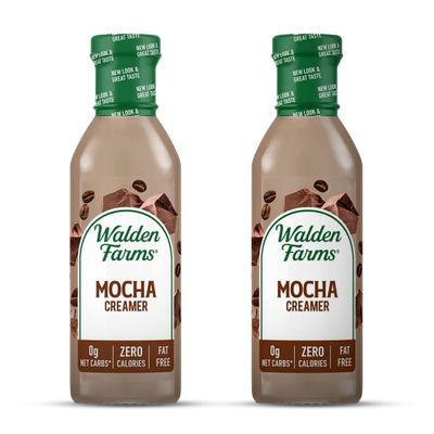 Walden Farms Mocha Coffee Creamer 12 oz Bottle Pack of 2  Rich  Smooth Vegan Paleo and Keto Friendly NonDairy Milk Substitute 0g Net Carbs  For Coffee Tea Smoothies Shakes Cocktails and More