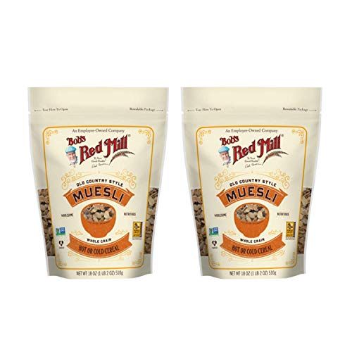 Bob&#39;s Red Mill Old Country Style Muesli 18 oz (Two Pack) - Whole Grain Hot or Cold Breakfast Cereal - 2 Pack Muesli (18 oz bags, 36 oz total)