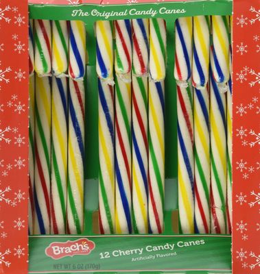 Brach&#39;s Original Cherry Rainbow Candy Canes 12ct