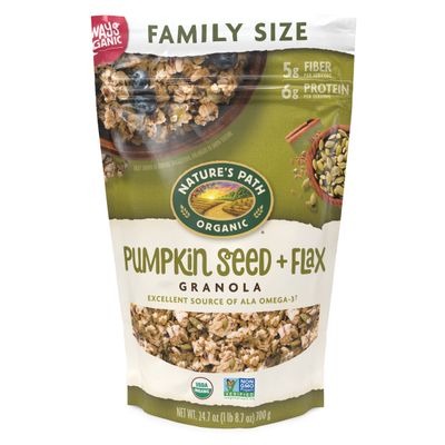 Nature&#39;s Path Organic Pumpkin Seed + Flax Granola, 24.7 oz (Pack of 6), Non-GMO