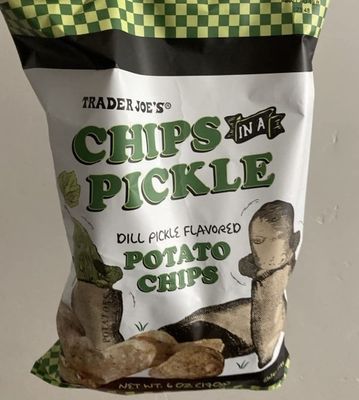 Trader Joe&#39;s Chips in a Pickle Potato Chips | Savory and Tangy! | 6 Ounce