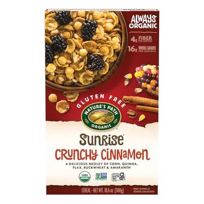 Nature&#39;s Path Organic Sunrise Crunchy Cinnamon Cereal, 10.6 oz (Pack of 1), Gluten Free, Non-GMO