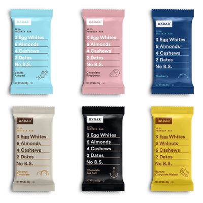 RXBAR Protein Bar, Variety Pack, 6 Flavors, 1.83 Ounce - 12 Count (Pack of 1)