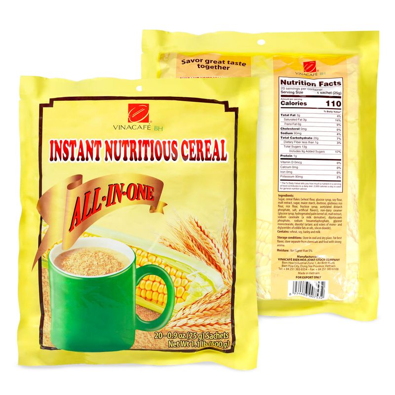 Vinacafe Instant Cereal Mix, 20 Sachets (14.11 Ounce)