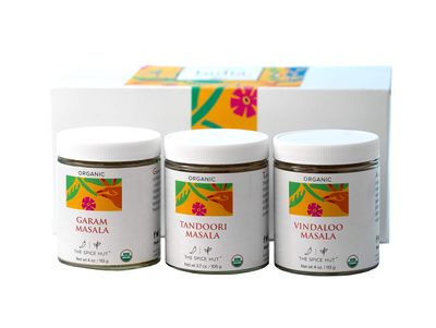 Indian Masala Seasoning Gift Set - 3 Flavors of India - Organic Spice w/Salt | Garam, Tandoori, Vindaloo | Indian Cooking Spice Starter Set | All-Natural, Kosher, Vegan, Keto - No MSG - 12oz
