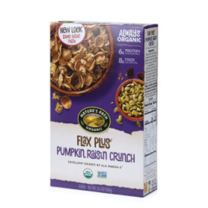 Nature&#39;s Path Organic Cereal, Flax Plus Pumpkin Raisin Crunch, 12 Oz Box (Pack of 4)