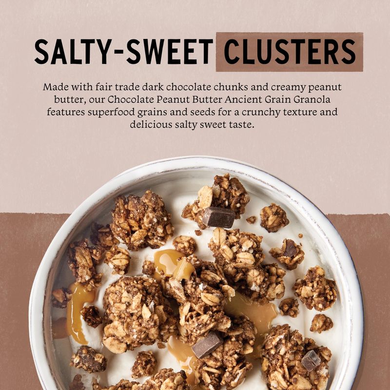 Purely Elizabeth, Chocolate Peanut Butter, Ancient Grain Granola, Gluten-Free, Non-GMO, 10 Ounce (Pack of 3)