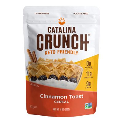 Catalina Crunch Cinnamon Toast Cereal | Low Carb, Sugar Free, Gluten Free | Vegan, Plant Based Protein | Breakfast Protein Cereals | Keto Friendly Food