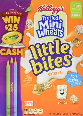 Kellogg&#39;s Frosted Mini-Wheats Little Bites Original Cereal, 15.2-Ounce (Pack of 4)