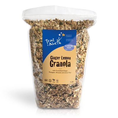True North Granola - Ginger Lemon Granola with Pineapple and Almonds, Gluten Free, Vegan, All Natural and Non-GMO, Bulk Bag 3 lb.