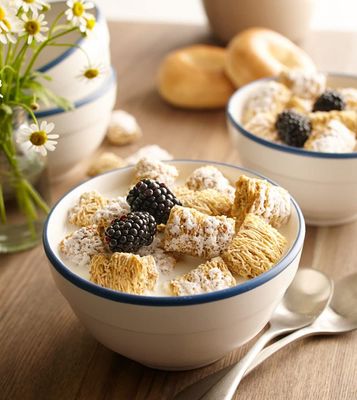Malt-O-Meal Frosted Mini Spooners Whole Grain Breakfast Cereal, Frosted Shredded Wheat, 30 Ounce (Pack of 8)