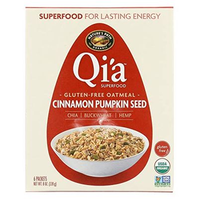 Nature&#39;s Path Qia Superfood Gluten-Free Oatmeal - Cinnamon Pumpkin Seed (6 Packets / Box)
