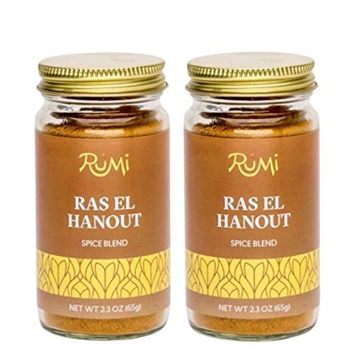 Rumi Spice - Ras El Hanout Moroccan Spice Blend (2 Pack) | Ras al Hanout spice with Saffron | Perfect for Golden Milk, Tagine, Stew | Salt Free | Non GMO | Vegan | Gluten Free