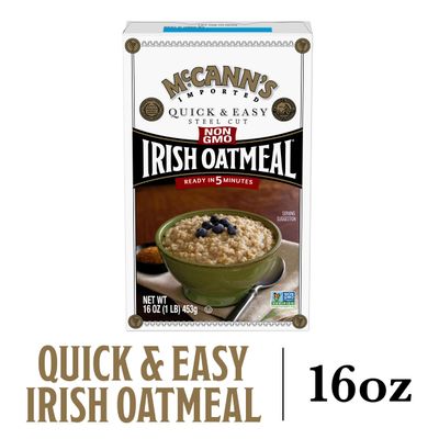 McCann's Irish Oatmeal, Quick &amp; Easy Steel Cut Oats, 16 Ounce