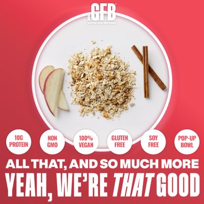 The Gluten Free Brothers Protein Oatmeal Cups - Gluten Free Apple Cinnamon Oatmeal Pouches - Instant Hot Breakfast Cereal in a Pop-Up Cup - Non GMO, Soy Free, Vegan, 2 Oz (6 Count)
