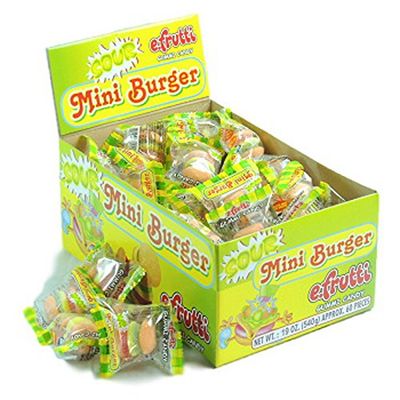 E.Frutti, Sour Mini Burger Gummi, Count 60 (0.31 oz) - Sugar Candy / Grab Varieties &amp; Flavors